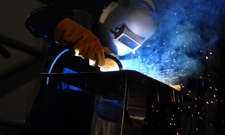 091114-N-5549O-135
NEWPORT NEWS, Va. (Nov. 14, 2009) Robert Bowker welds the initials of Susan Ford Bales into the keel of the aircraft carrier Gerald R. Ford (CVN 78) during a keel laying and authentication ceremony at Northrop Grumman Shipbuilding in Newport News. Gerald R. Ford is the newest class of aircraft carrier. (U.S. Navy photo by Mass Communication Specialist 2nd Class Kevin S. O'Brien/Released)